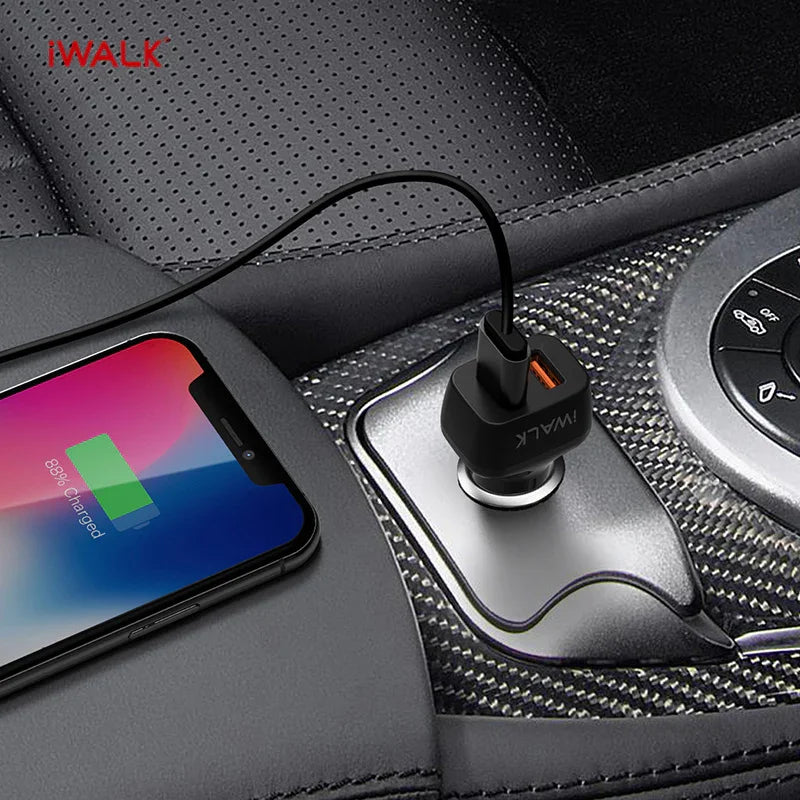 iWalk Power Delivery Car Charger - Black - Tashqila iWalk Power Delivery Car Charger - Black - Tashqila
